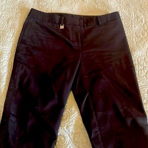 Karl Lagerfeld black tuxedo stripe ankle length pants